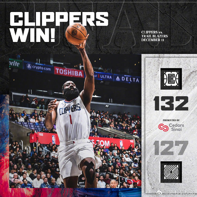 12月12日NBA赛事综述：快船险胜开拓者迎4连胜 76人迎3连胜